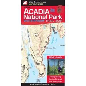  Acadia National Park Waterproof Trail Map