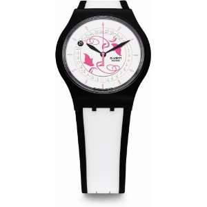 Swatch SUJB401 Flower Lady White Dial Silicone Strap Watch 