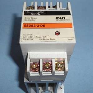 FUJI ELECTRIC 12 24VDC COIL 8A SOLID STATE CONTACTOR SS083 3 D5  