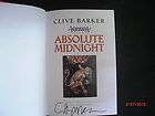 Absolute Midnight SIGNED by Clive Barker (2011, Hardcov