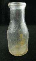 Vintage Abbotts Dairy 1 Pint Glass Milk Bottle  