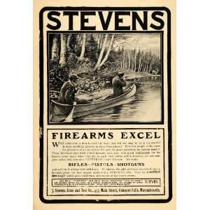  1902 Ad J Stevens Arms & Tools Shotguns Hunting Boat 