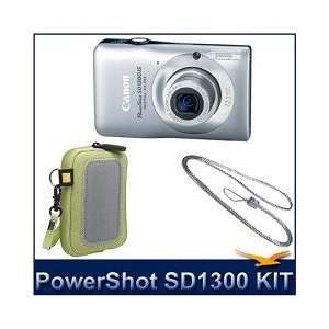  PowerShot SD1300 IS Digital ELPH Camera (Silver), 12 MP 