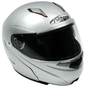 Nitro Modular Silver Full Face Helmet   Size : Medium 