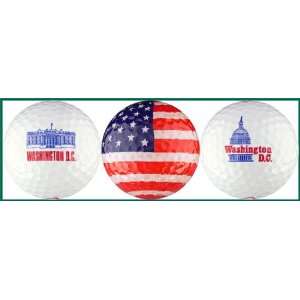 Washington DC Golf Balls   Government w/ Crystal Flag