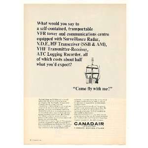  1966 Canadair TCT Transportable Control Tower Print Ad 