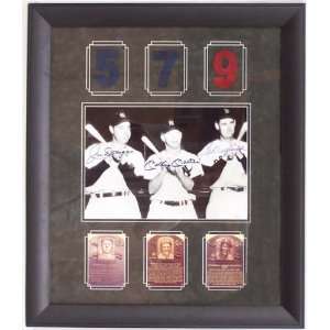 Joe DiMaggio, Mickey Mantle, Ted Williams Autographed Collage:  