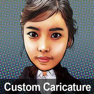   Custom Caricature Cartoon Portrait for Wallpaper Blog Profile Logo