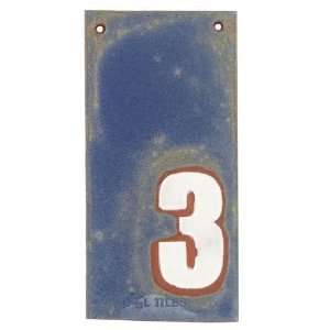   flats house numbers   #3 in blue fog & marshmallow