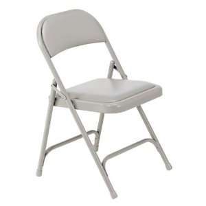  Padded Metal Folding Chair Vinyl: Office Products
