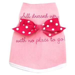 See Spots Dog Pet Cotton T Shirt Tank, All Dressed Up with No Place 