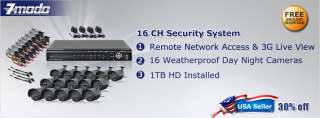 zmodo 16 ch cctv surveillance outdoor weatherproof ir camera system 
