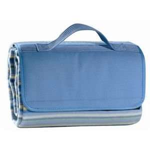  Picnic Gift 5011 Jaja Blue Stripe Fleece Blanket Tote w/ Water 