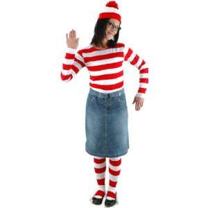  Lets Party By Elope Wheres Waldo   Wenda Adult Costume 
