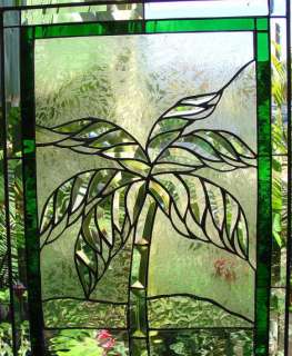 Plam tree Stained Glass Window   We do custom work  