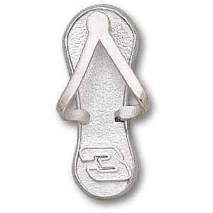 Dale Earnhardt #3 Solid Sterling Silver Flip Flop 1 Pendant 