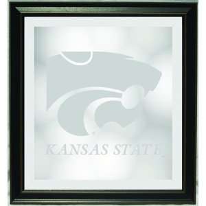  NCAA Kansas State Wildcats Framed Wall Mirror: Sports 