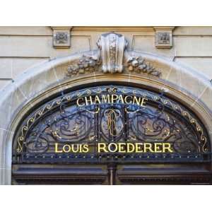 Portico in Wrought Iron on Entrance to Champagne Louis Roederer, Reims 