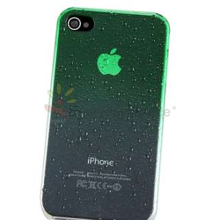 Water Drop Dripping Transitional Colors Hard Green Case Cover for 