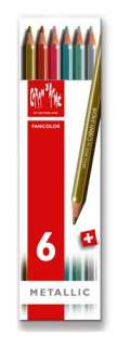 this auction is for a fancolor 6 color pencils metalic superior 