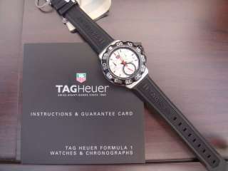 NEW TAG HEUER MENS F1 SILVER CHRONOGRAPH WATCH CAH1111  
