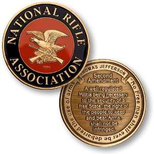  NRA Enamel   Second Amendment   Bronze Antique Enamel 