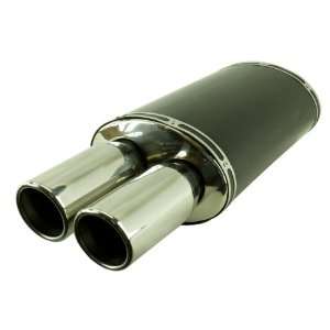 Shepherd Auto Parts 2 1/4 Weld On Carbon Oval 1 Slanted Round Exhaust 