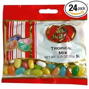 Jelly Belly Tropical Mix Jelly Beans, 3.25 Ounce Bags (Pack of 24)