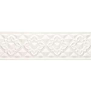 American Olean Designer Elegance Accents Ice White Floral Ceramic Tile 