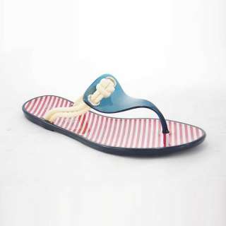 Sperry Womens Top Sider Jellyfish Blue/Red Thong Sandals 7 M  