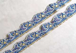 jacquard woven, metallic motif adorns this ribbon. Then sequins 