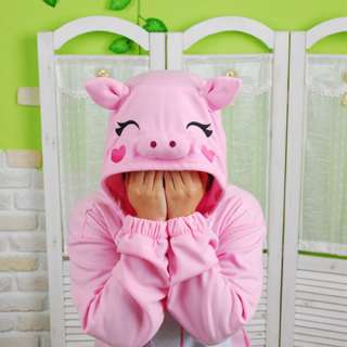 SWEET HOLIC Animal Pajama Adult Costumes Pig  