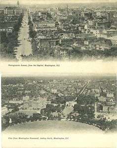 LOT OF 2, WASHINGTON, DC AERIAL VIEWS, VERY EARLY, PMC  
