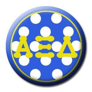  ALPHA XI DELTA Polka Dot Pinback Button 1.25 Pin / Badge 