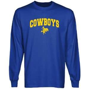   Cowboys Royal Blue Logo Arch Long Sleeve T shirt