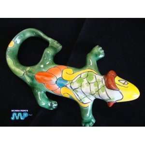  MEXICAN Talavera Ceramic Iguana 9 MEXICO Folk Art [Vivrant 