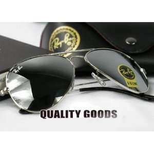   Silver Mirrored Aviator Sunglasses RB3025 58mm: Everything Else