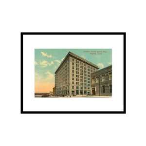 Southern Pacific Office, Houston, Texas Places Pre Matted Poster Print 