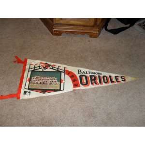   1969 Baltimore Orioles Team Photo Pennant Flag RARE