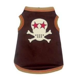  Hip Doggie HD 1BS0 Skull Dog Tank in Brown Size: Large 