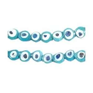  100 Turquoise Evil Eye Beads