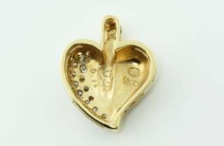 18K Yellow Gold Diamond Heart Pendant, 0.33ct. G VS1  