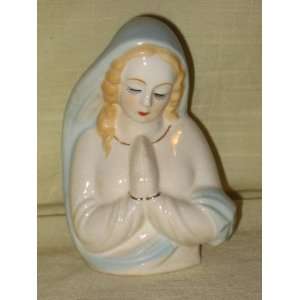 Vintage 5 Praying Madonna Virgin Mother Mary Planter   Made In Japan