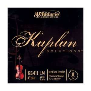  Kaplan Solutions Viola Strings A, Medium Musical 