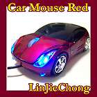 USB 3D Red Car Shape Optical Mouse Internet Mice PC  