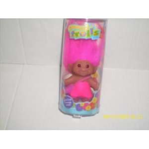  Small Good Luck Troll with Message Pink: Toys & Games