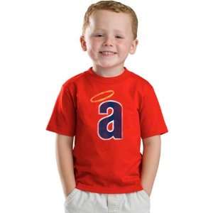 Los Angeles Angels of Anaheim Youth Red Cooperstown Retro Logo T Shirt 