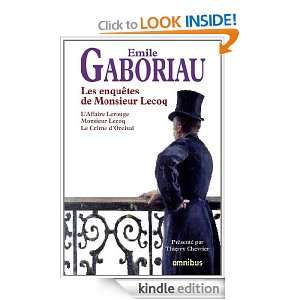Les Enquêtes de M. Lecoq (French Edition) Emile GABORIAU, Thierry 
