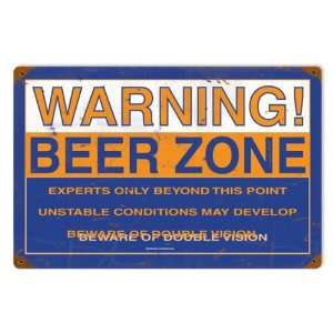  Beer Zone Food and Drink Vintage Metal Sign   Victory 