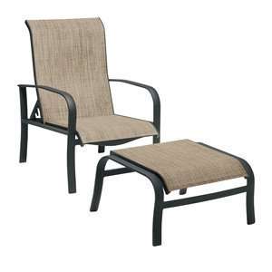  Woodard Fremont Sling Lounge Chair & Ottoman Set   2P0435 